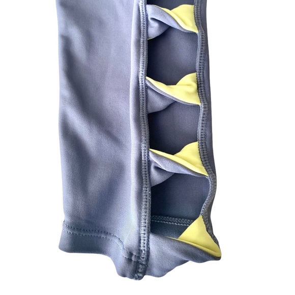 Soul Cycle Twist Ladder Leggings Medium Cut Outs Ankle Gray - Picture 6 of 7
